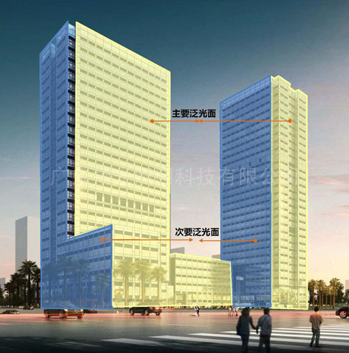 都會廣場外立面泛光照明工程設(shè)計(jì)照明關(guān)系圖