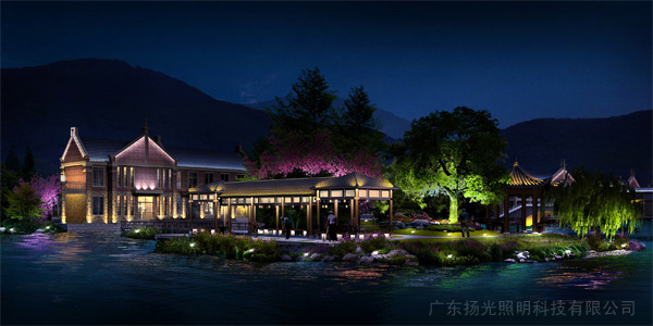 高爾夫島嶼景觀(guān)照明效果圖