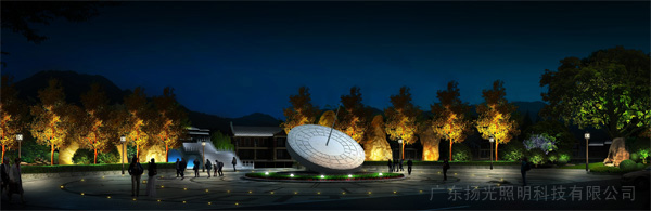 三號(hào)廣場(chǎng)景觀(guān)照明效果圖