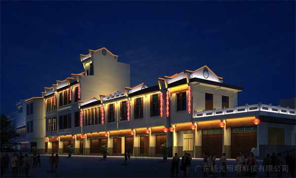 商業(yè)街景觀(guān)照明效果圖