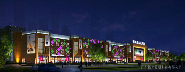 建筑區域夜景照明效果圖