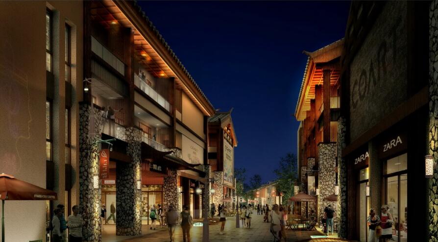 麗江雪山藝術小鎮夜景照明工程