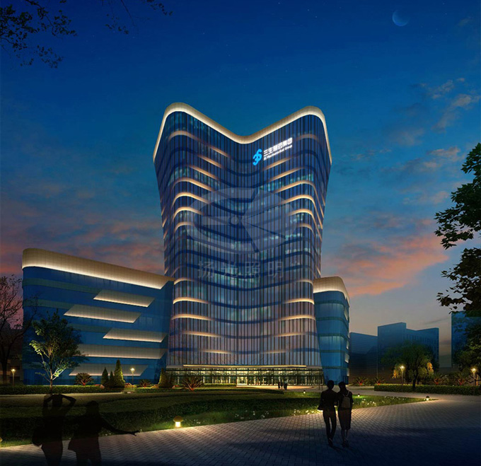 產業基地夜景照明設計效果圖