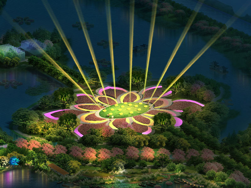 景區燈光秀效果圖