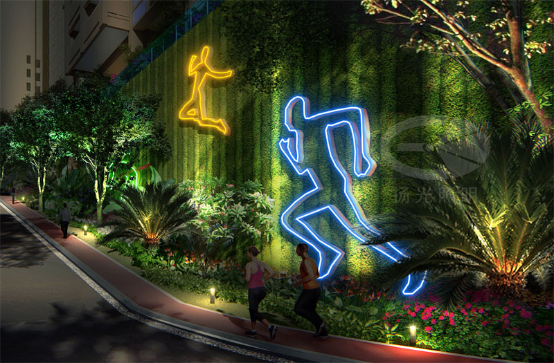 小區景觀亮化設計效果圖