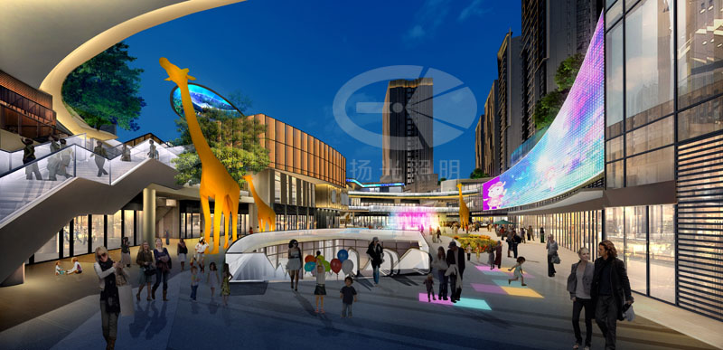 購物廣場照明設計效果圖