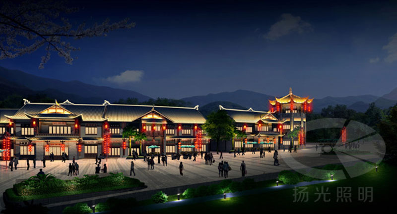 古鎮景觀照明設計效果圖